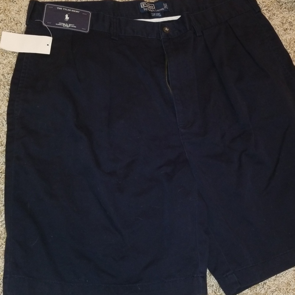 Men's navy blue polo shorts